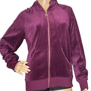 Kenneth Cole Reaction purple velour track suit jacket NWT large